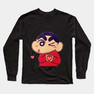 Crayon Shin-chan Love Long Sleeve T-Shirt